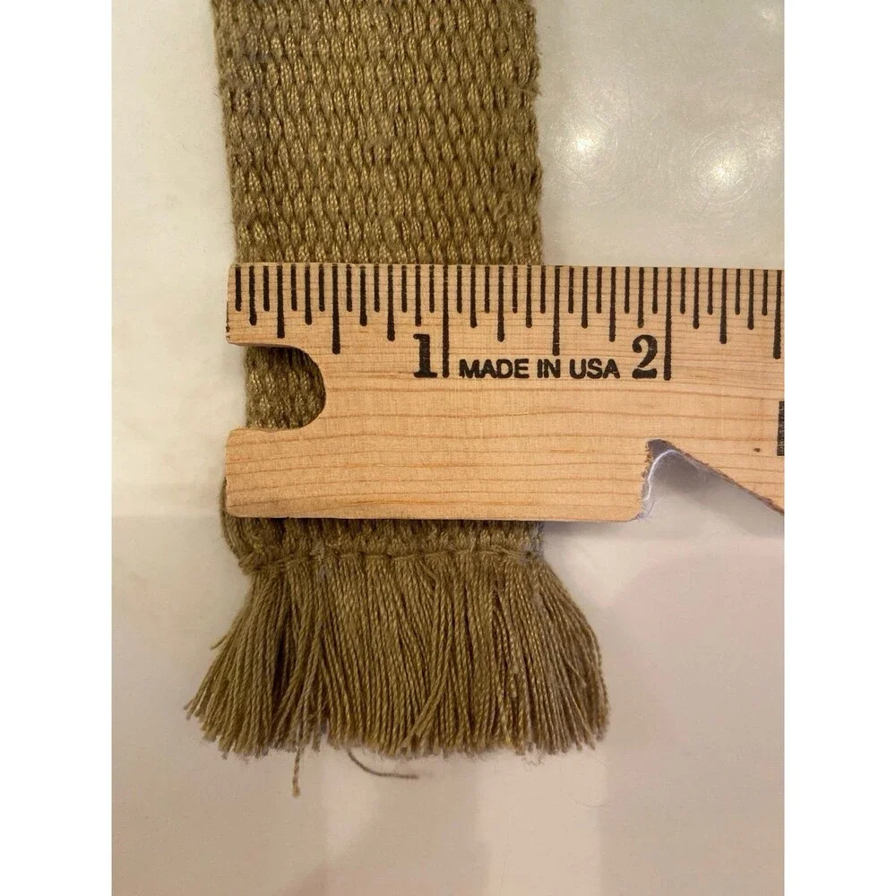 Belt Men’s‎ Woven ? Cotton Dark Tan Distressed  D Ring Adjustable Casual Look
